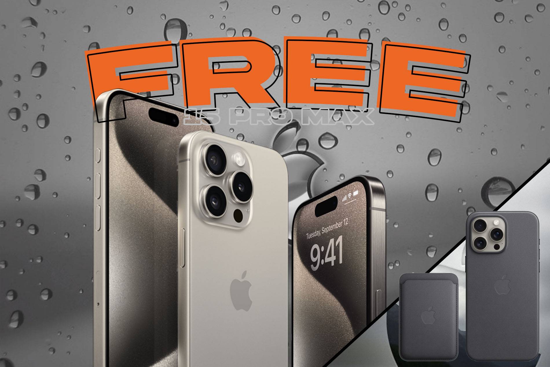 Win this Free To Enter: iPhone 15 Pro Max (Spend £1 and get an Apple case and wallet)