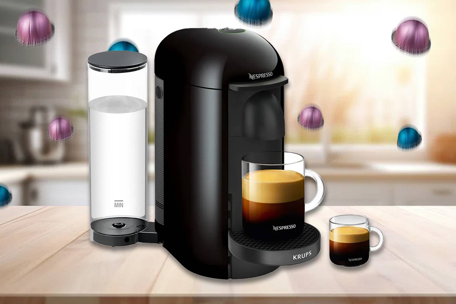 Nespresso Plus XN903840 Pod Coffee Machine - Black