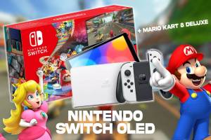 Win this NINTENDO Switch OLED with Mario Kart 8 Deluxe - Only 699 Entries