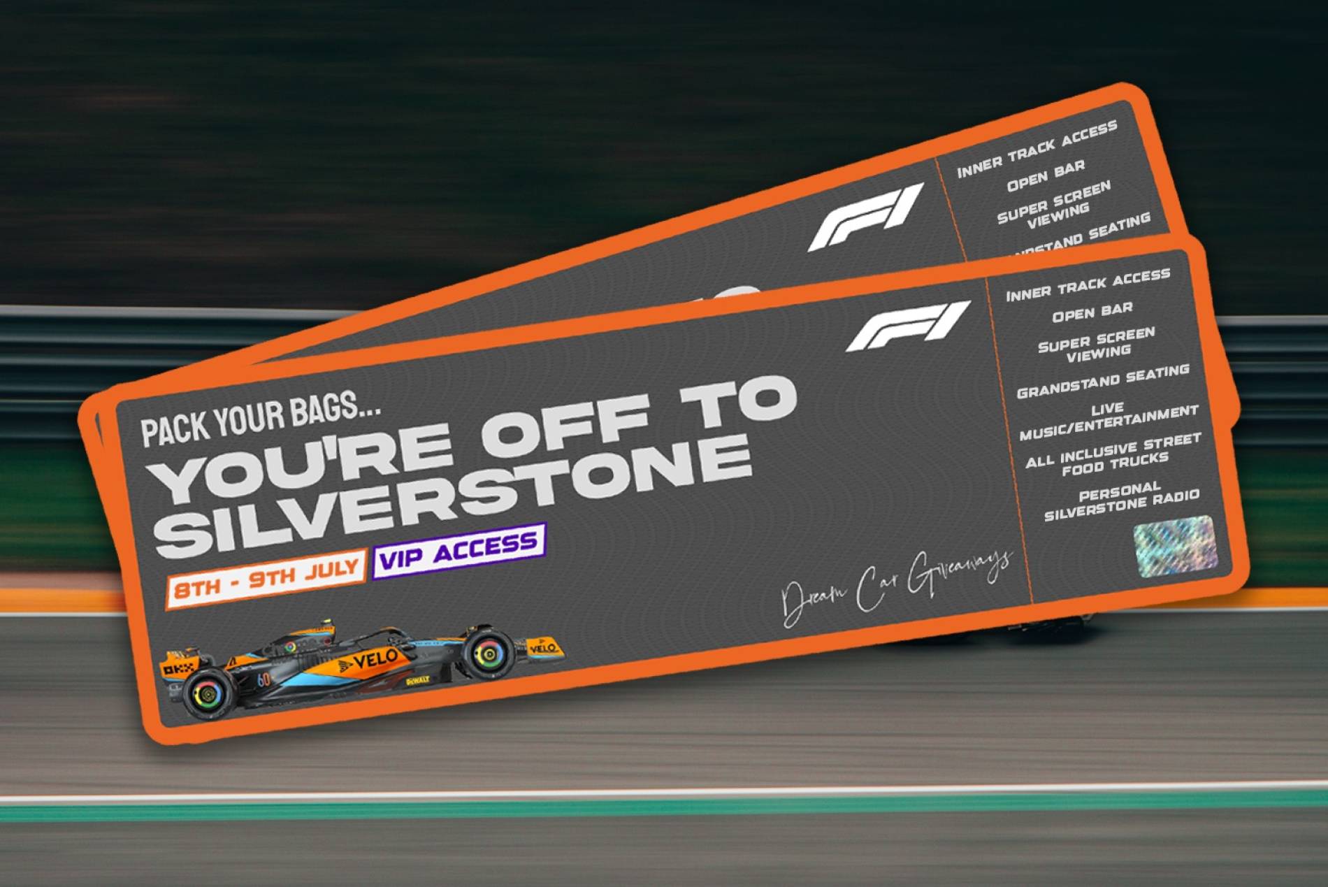 WIN 2X Silverstone F1 Hospitality Tickets & £1000 Dream Car Giveaways