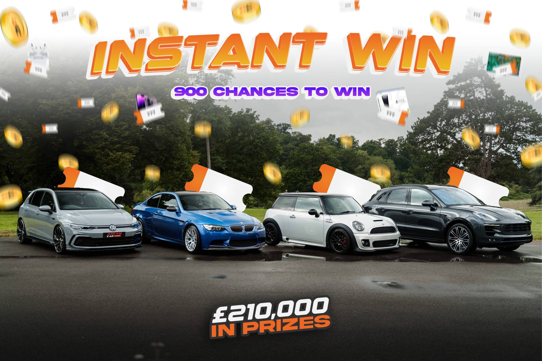Win 900 Instant Wins  / £210,000 Prize Pot - £10,000 End Prize!