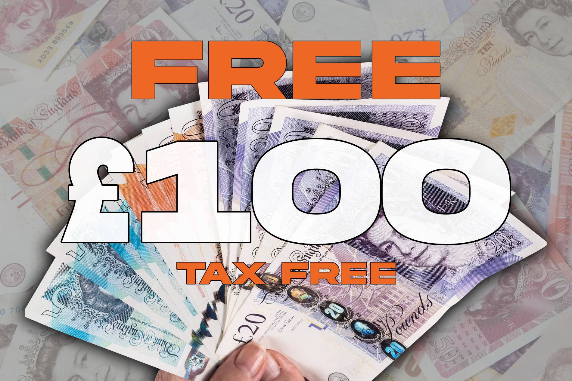 FREE: Chance To Win £100 Tax Free Cash (Spend £1 and Triple to £300)
