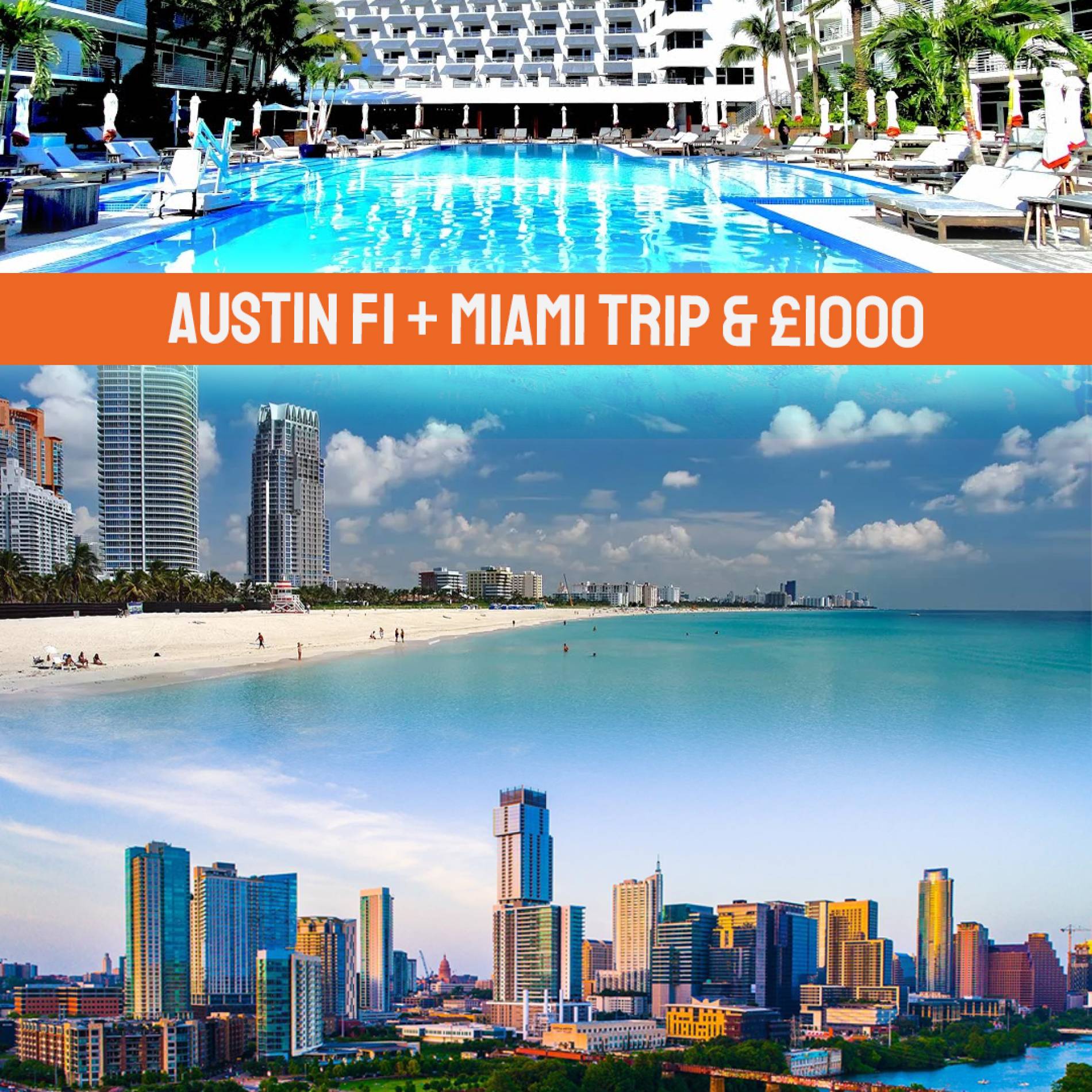 Austin F1 + Miami Trip & £1000 OR £7000 Tax Free cash