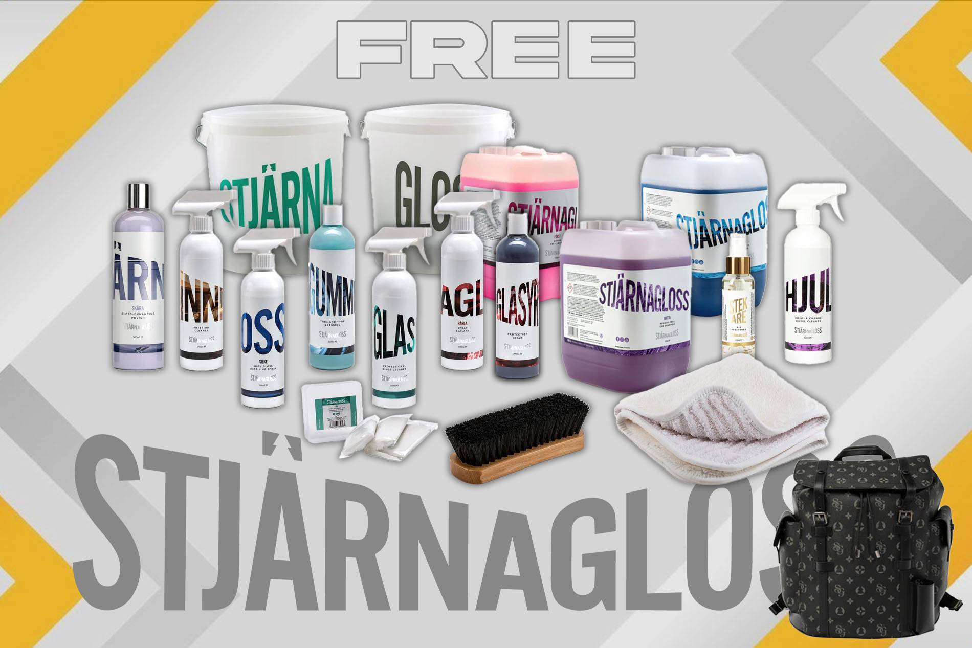 Free To Enter: Stjanagloss Cleaning Bundle (Spend £1+ and receive Luxury Backpack)