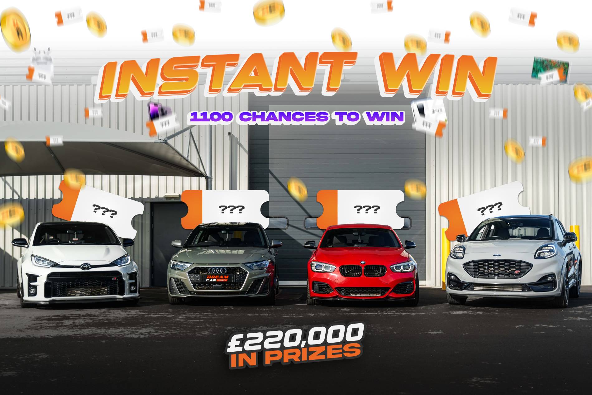 Win 1100 Instant Wins  / £220,000 Prize Pot - £10,000 End Prize!