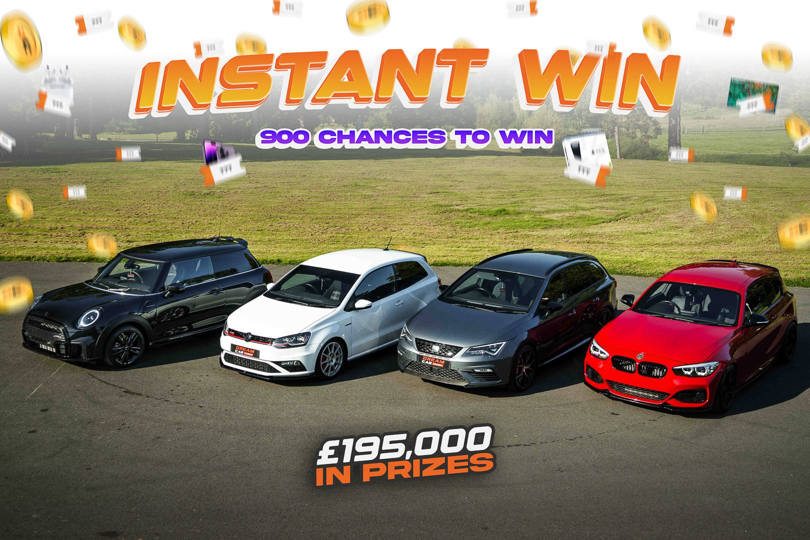 Win 900 Instant Wins  / £195,000 Prize Pot - £10,000 End Prize!