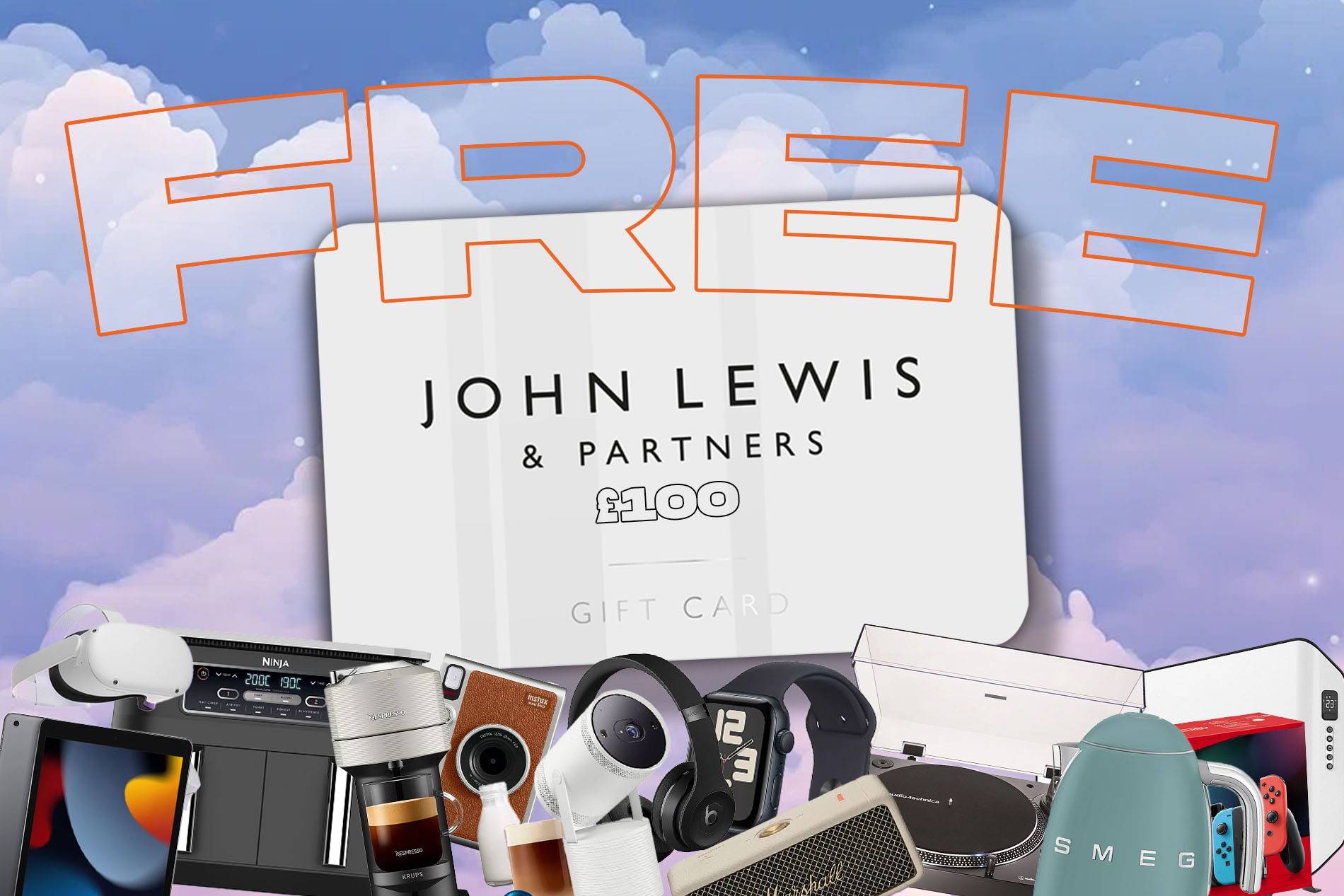 FREE: Chance To Win £100 John Lewis Voucher (Prize Tripled Over £1 Spend)