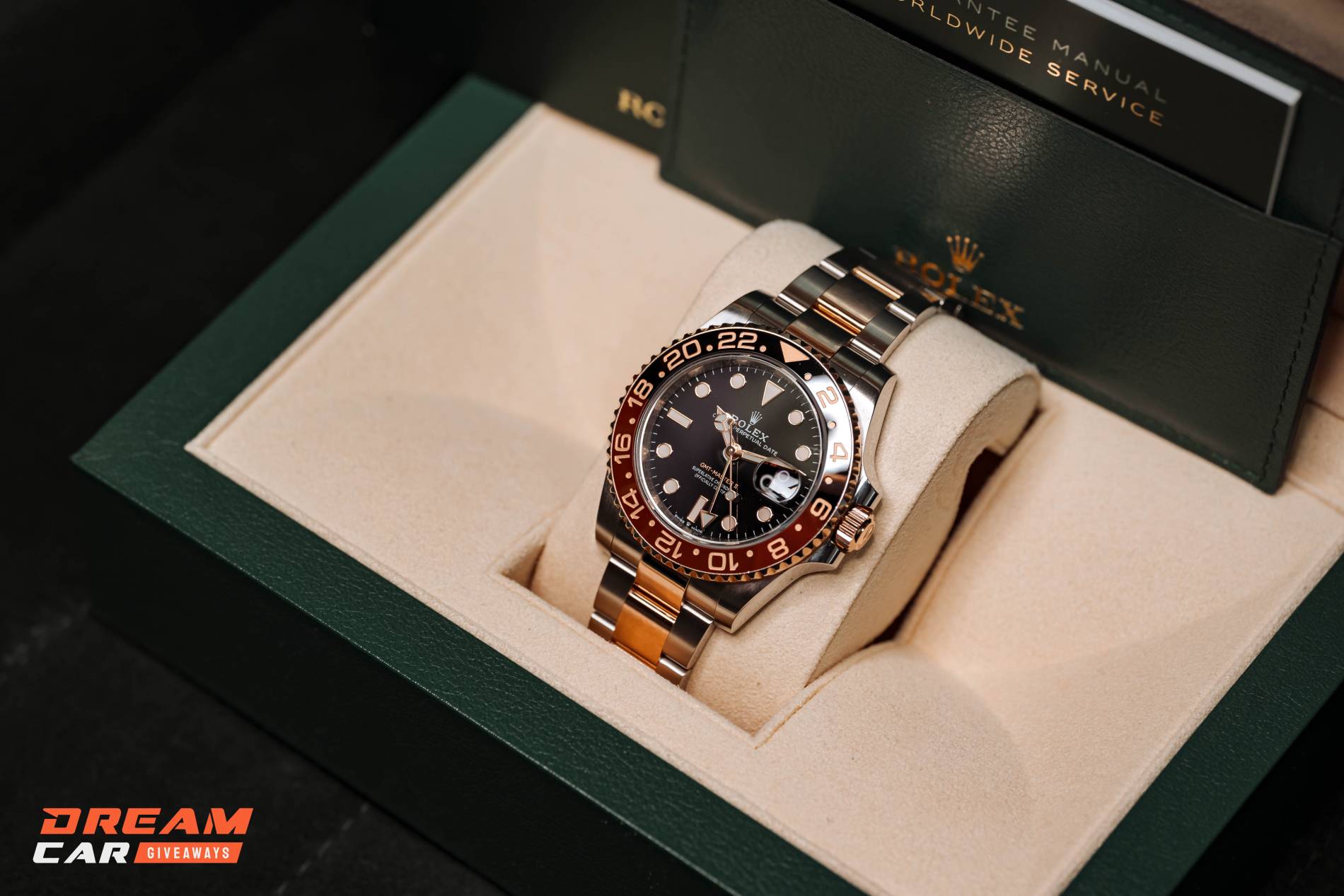 Win this 2023 Rolex GMT Root Beer or £13,000 Tax Free