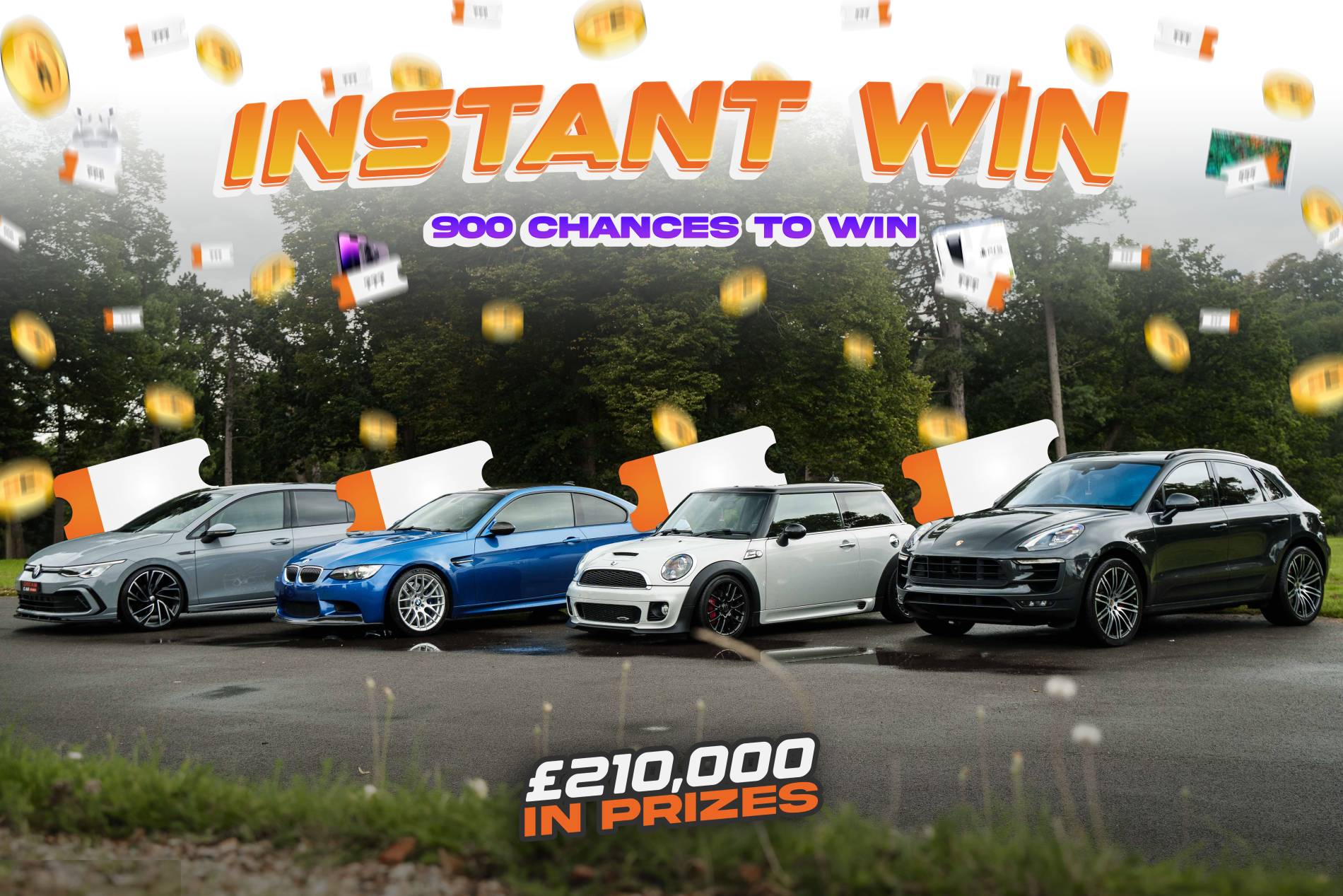 Win 900 Instant Wins  / £210,000 Prize Pot - £10,000 End Prize!