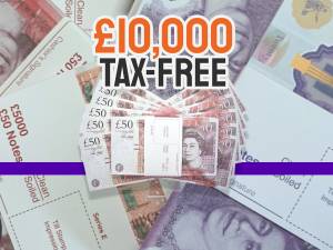 £10,000 Tax Free Cash- Only 770 Entries!