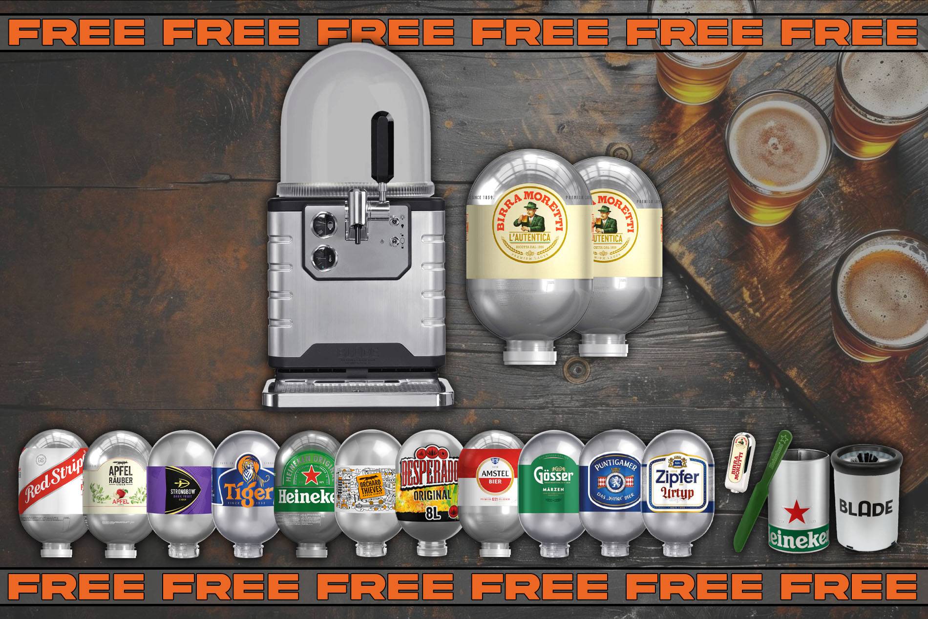 Free To Enter: BLADE Beer Machine (Spend £1+ and receive a BLADE Keg Bundle)