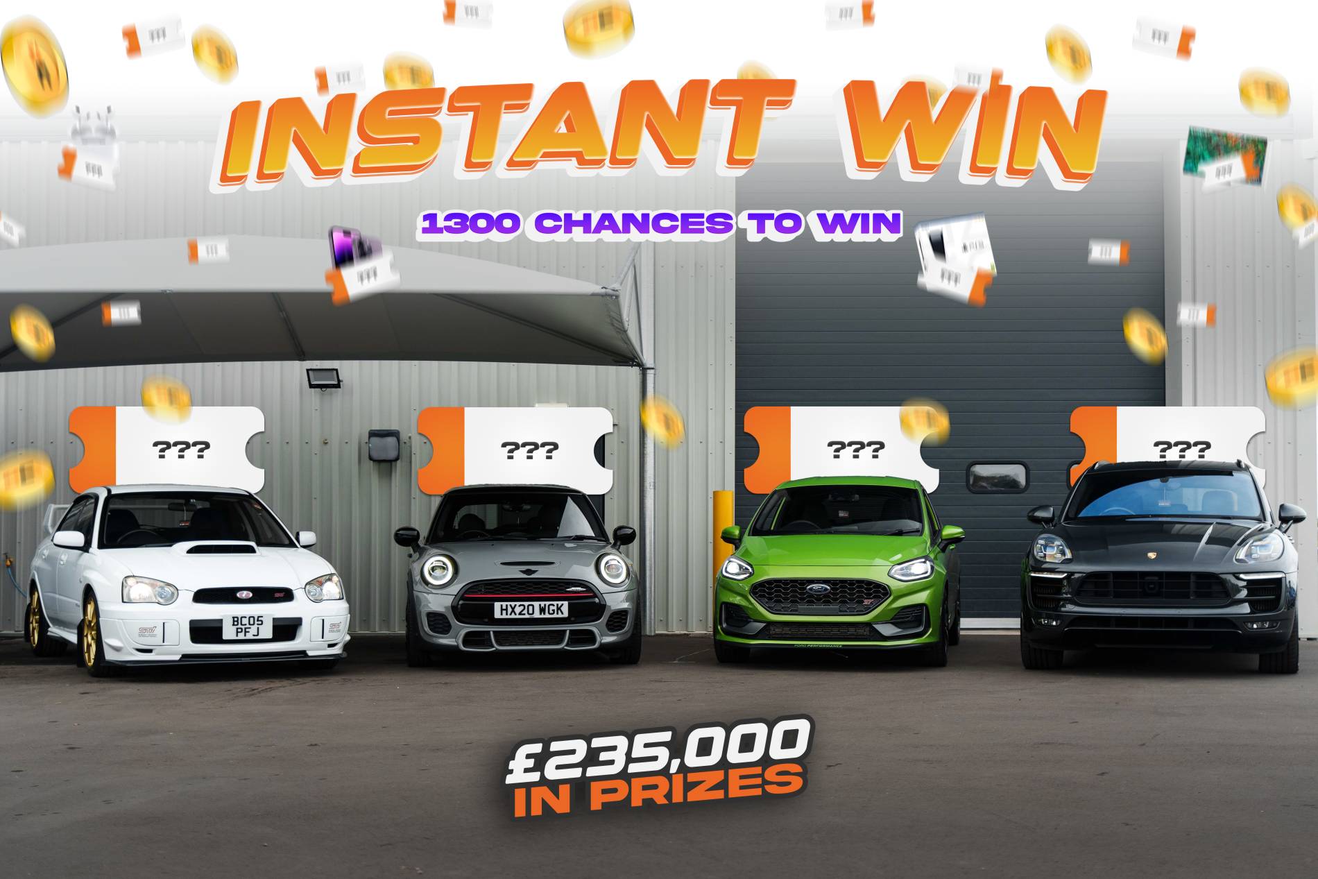 Win 1300 Instant Wins  / £235,000 Prize Pot - £10,000 End Prize!